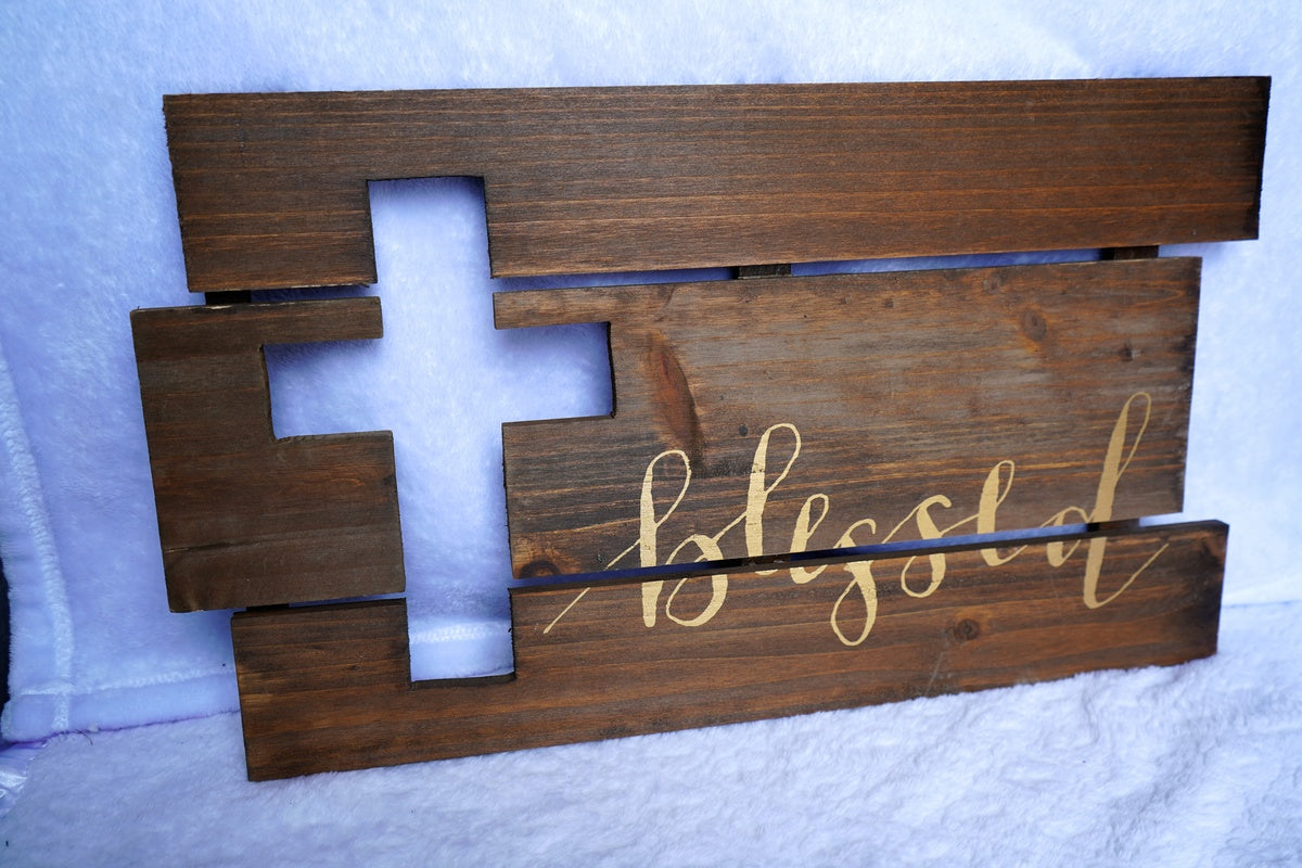 "Blessed" Wall sign