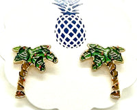 Palm Tree Christmas Light Earrings