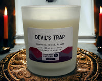 Devil's Trap Candles and Melts - Firewood, Musk, & Salt - Supernatural Inspired