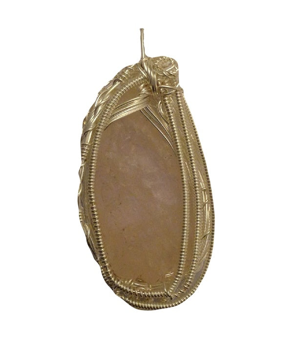 Rose Quartz Wire Wrap Pendant