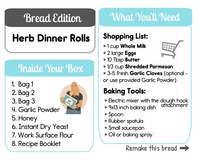 Herb Dinner Rolls: 1-Time Bread Making Kit