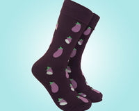 Purple Eggplants Sock - Men's