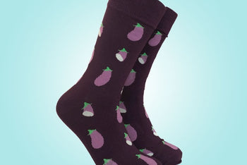 Purple Eggplants Sock - Men's