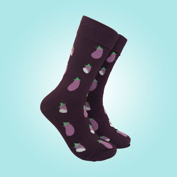 Purple Eggplants Sock - Men's