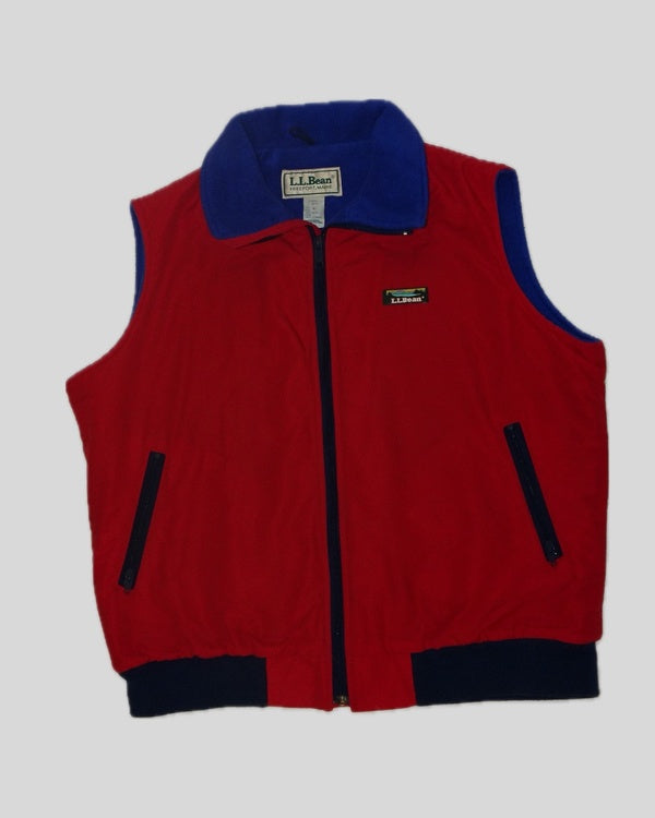 90s LL Bean Fleece Lined Vest (Size XL)