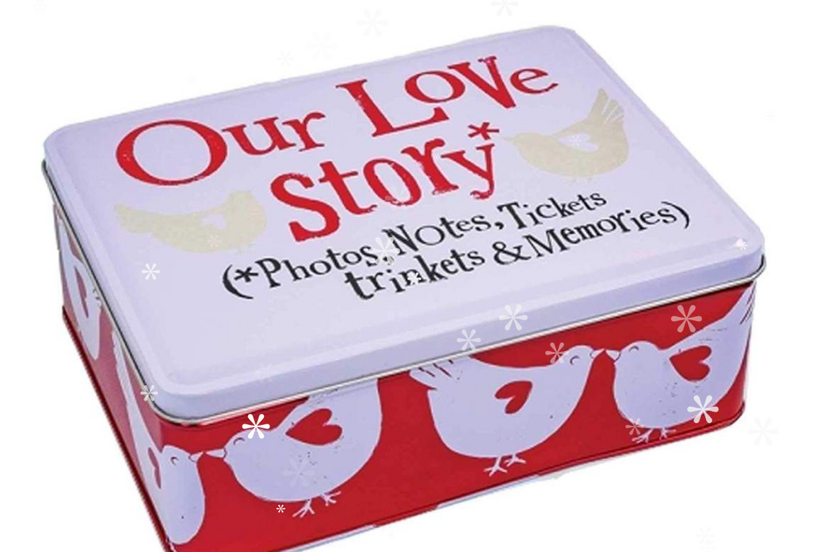 "Our Love Story" Keepsake Tin