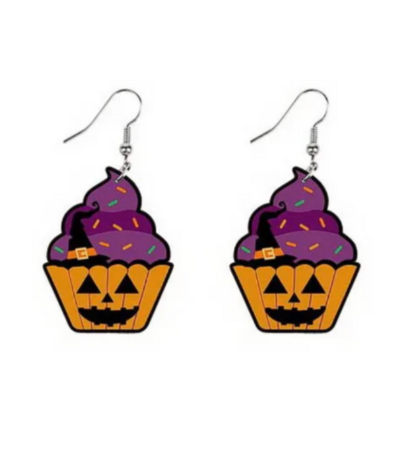 Pumpkin Cupcake Earrings