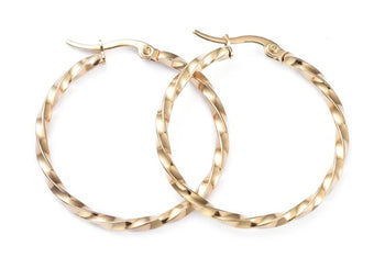 CATALINA Twist Hoops 18K Gold Plated