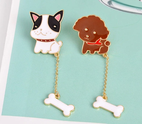 Dogs + Bone Chain Pin