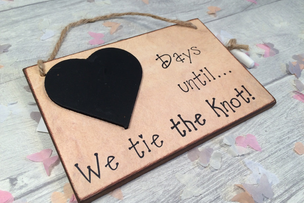 'The Big Day' Wooden Countdown Plaque