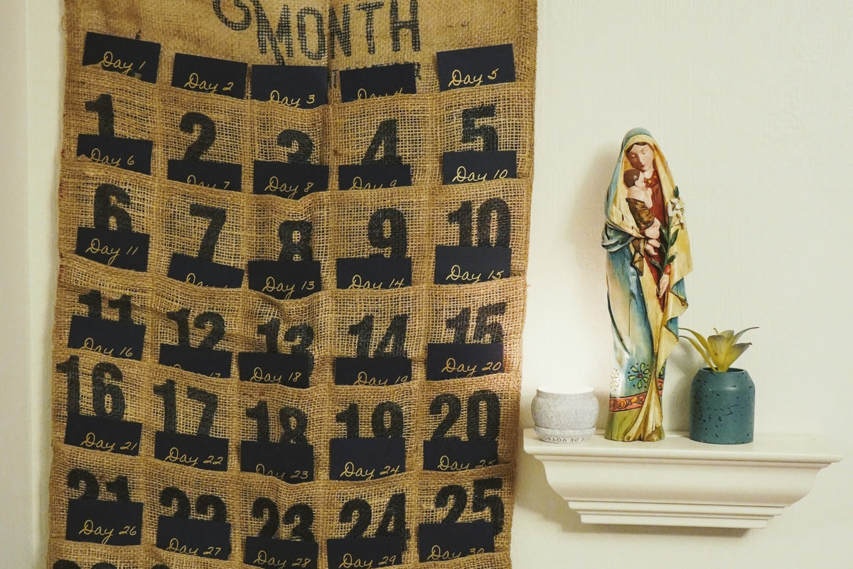 Burlap lent calendars