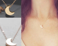 CRESCENT MOON ♡ 14K Gold | Silver Tarnish free Necklace