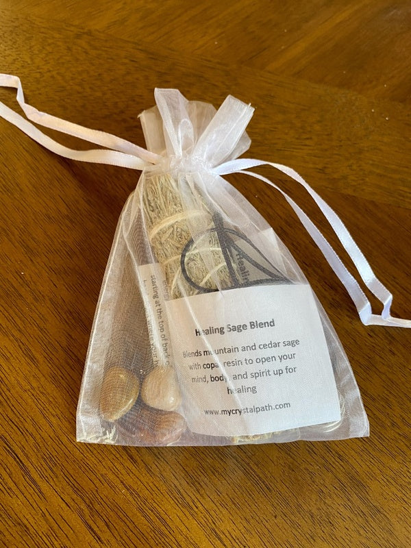 Healing Meditation Bag with Sage