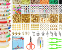 5100 Clay Beads Bracelet Making Kit, Flat Preppy Beads for Friendship Jewelry Making,Polymer Heishi Beads with Charms Gifts for Teen Girls Crafts for Girls Ages 8-12