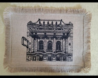 Broadway Theater Placemats - Lyceum Theatre, Broadway Theatre Sketch on Jute Placemat