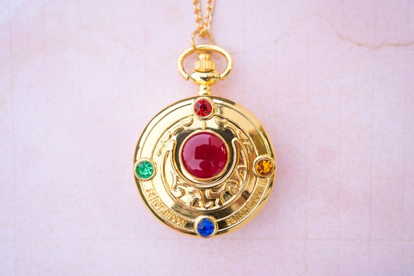 Sailor Moon Brooch Pocket Watch - Gold