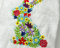 Easter Bunny Embroidered Towel