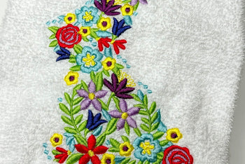 Easter Bunny Embroidered Towel