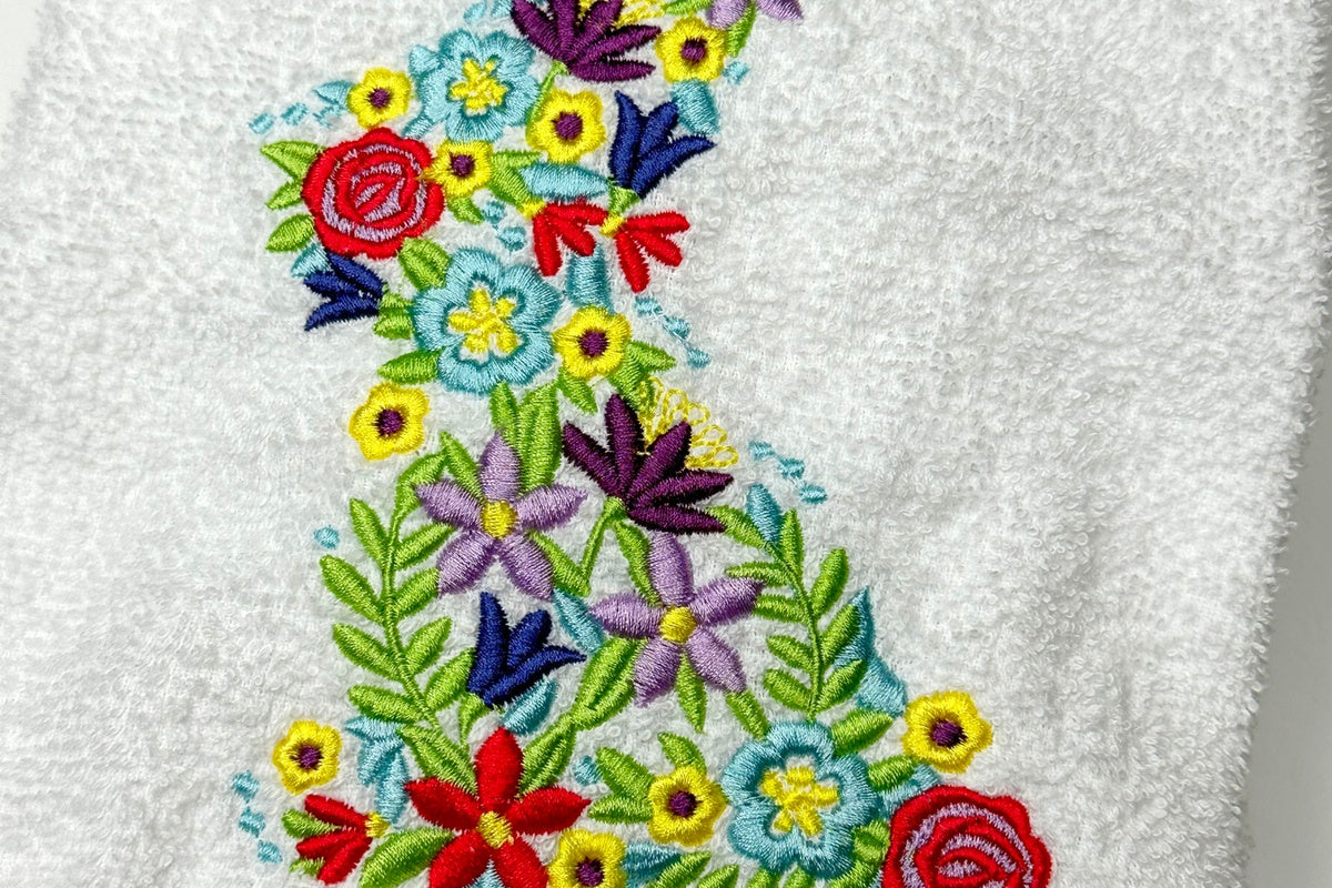 Easter Bunny Embroidered Towel