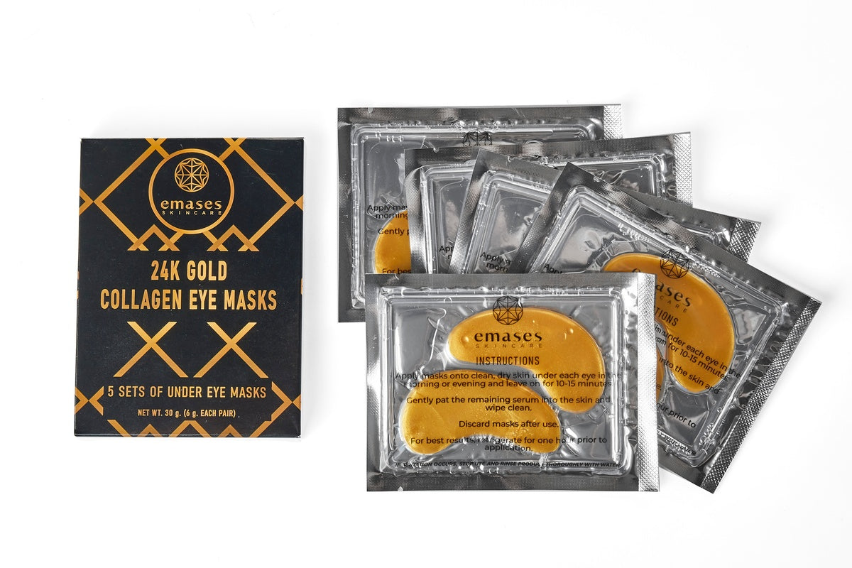 Emases Skincare 24k Gold Collagen Eye Masks - Set of 5