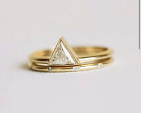 >> Almost Sold Out << MADALENA Geometric AAA CZ  2 Rings Gift SET