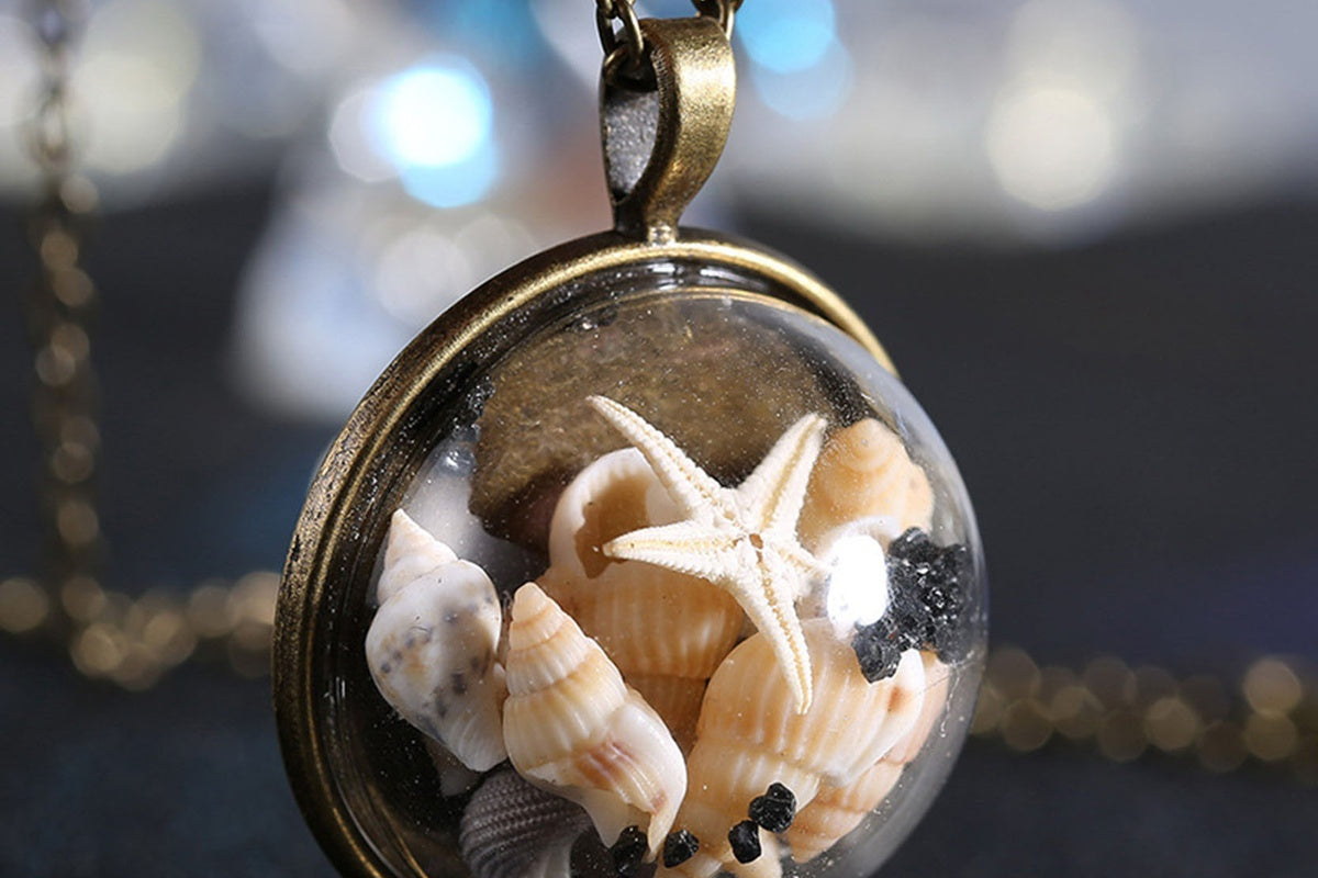 Beach in a Bulb Necklace