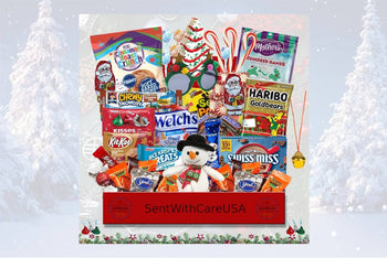 Christmas Gift Basket Holiday Gift Box | Christmas Snack Box Candy Box | Yankee Swap Secret Santa Gifts for Kids Holiday Gift from Santa Stocking Stuffer