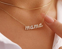 Sparkling 14k Gold ‘Momma’ Necklace - A Gift That Shows Mom You Care