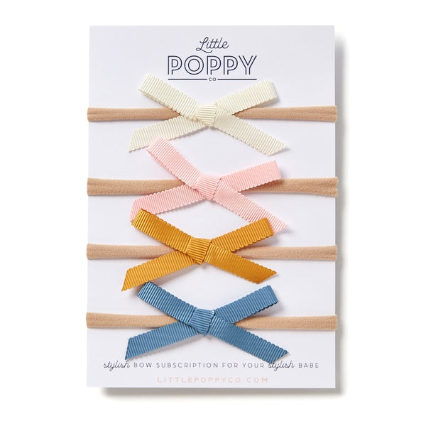 Newborn Ribbon Poppy Bows + Gift Subscription