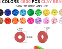 5100 Clay Beads Bracelet Making Kit, Flat Preppy Beads for Friendship Jewelry Making,Polymer Heishi Beads with Charms Gifts for Teen Girls Crafts for Girls Ages 8-12