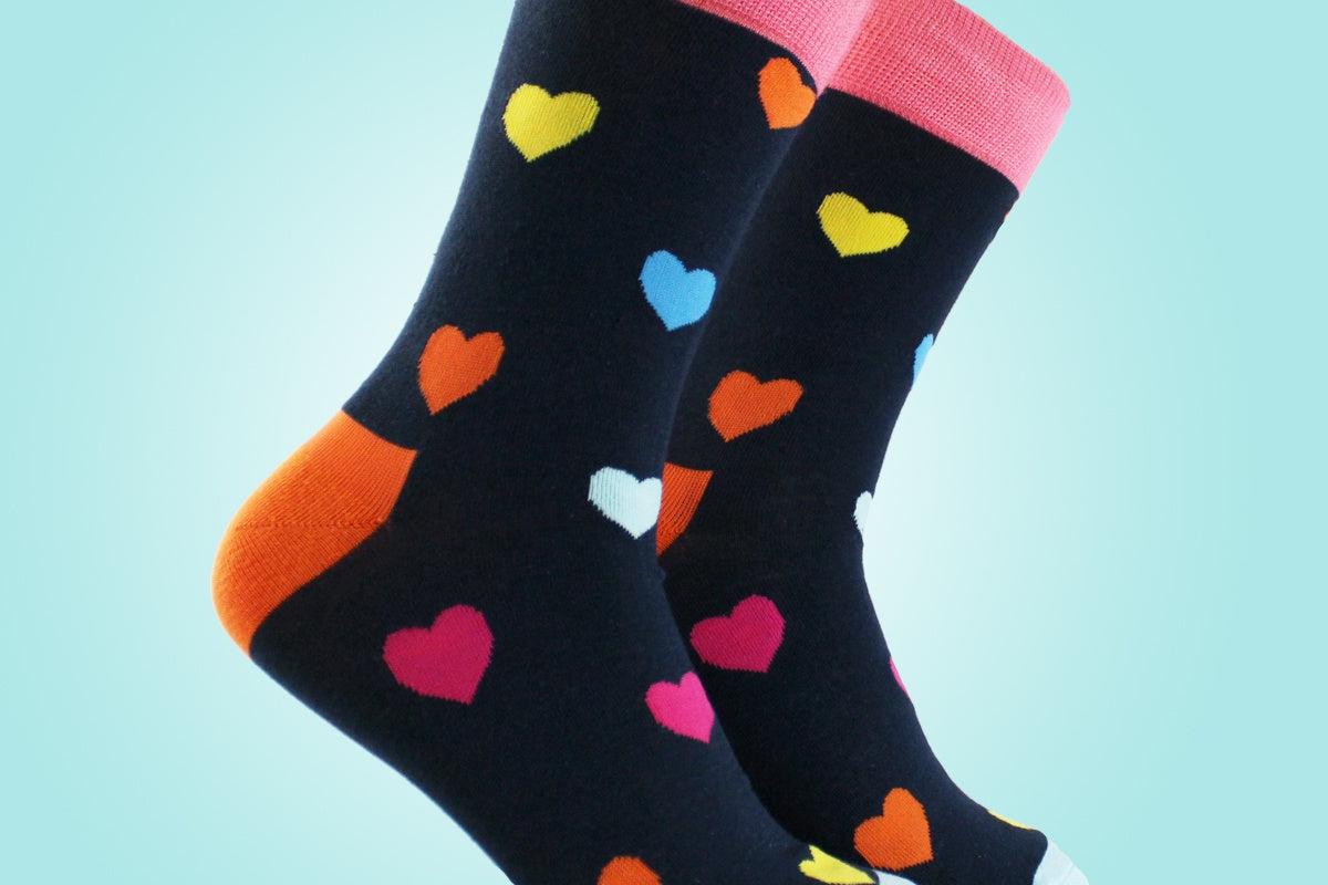 Colorful Hearts Sock - Women's