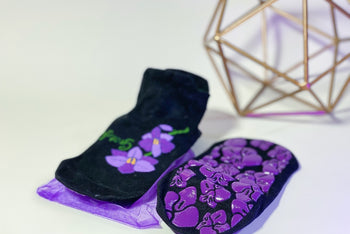 Stylish Nonslip Yoga Socks by TOE TALK MINDFUL