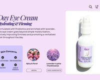 DAY EYE CREAM | LAVENDER & FRANKINCENSE - $30 Value in Retail.