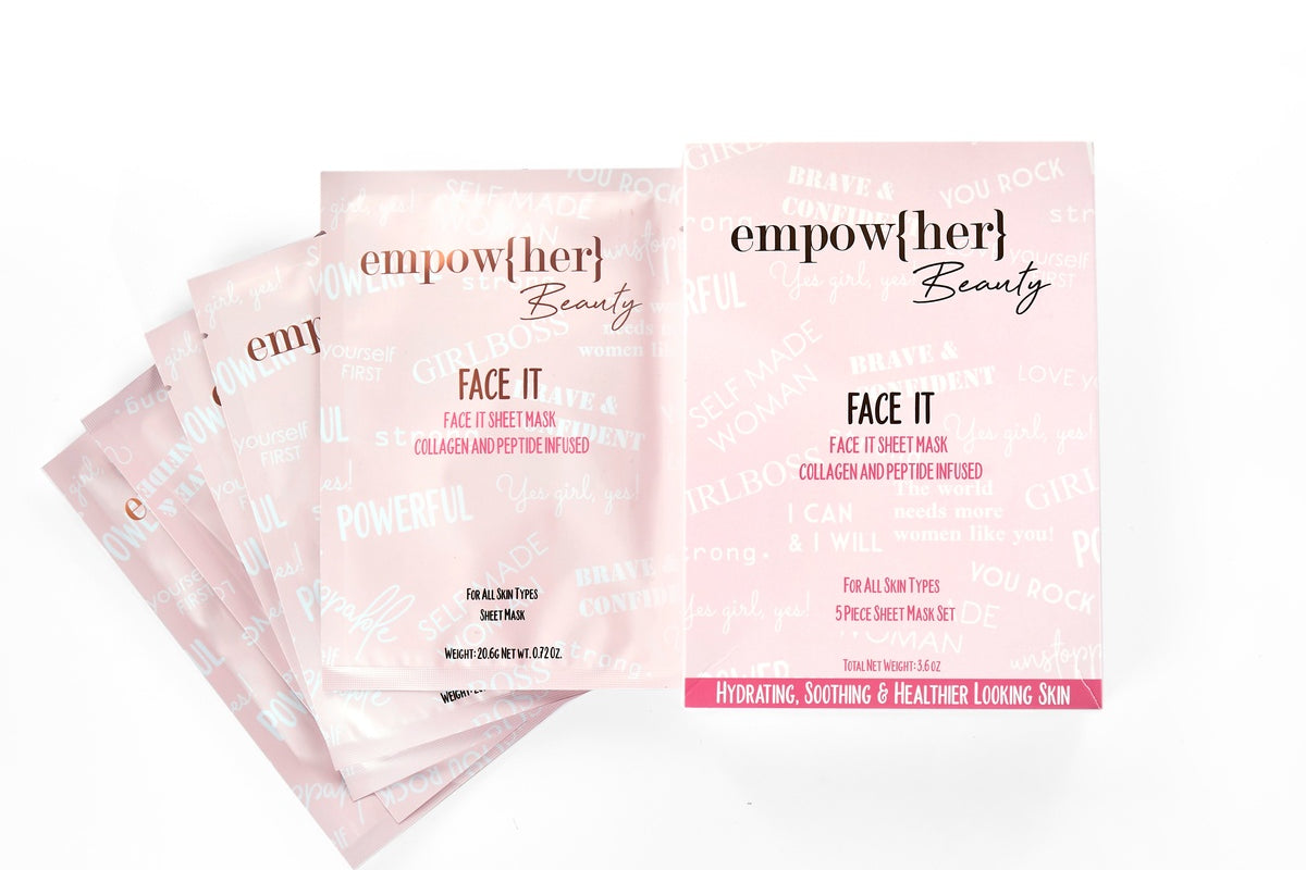 Empow{her} Beauty Face It 5 Piece Sheet Mask Set