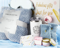 Gifts for Women, Care Package for Women, Relaxing Spa Gift Box Basket, Birthday Baskets, Get Well Soon Gifts with Luxury Blanket, Unique Holiday Gifts Basket for Women, Her, Sister, Mom, Best Friends