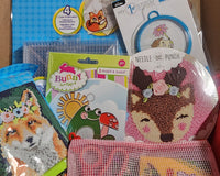 Kids Level 3 - Counted Cross Stitch & Punch Needle - Craft Subscription Box (Recommended Age 10+).