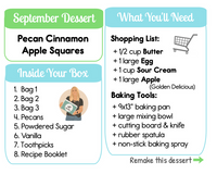 SOLD OUT: Pecan Cinnamon Apple Squares: 1-Time Baking Kit