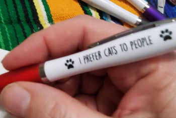 "I prefer cats to people" pen