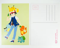 Ash & Pokemon Postcard