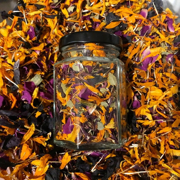 Samhain Floral Offering by Sage and Amethyst