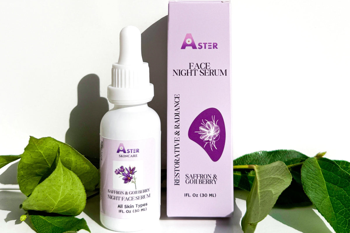 Saffron Goji Berry Night Face Serum | RESTORATIVE & RADIANCE - $40 in Retail.