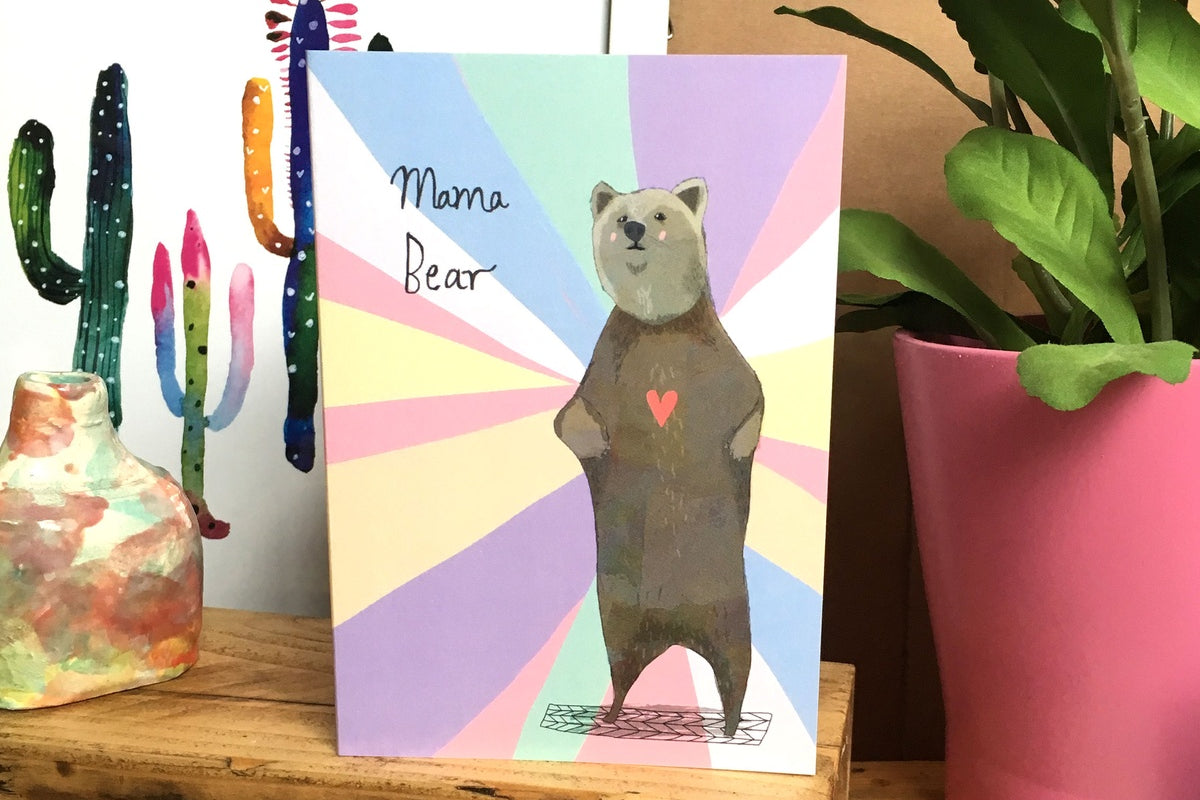 "Mama Bear" Nicola Rowlands Greeting Card