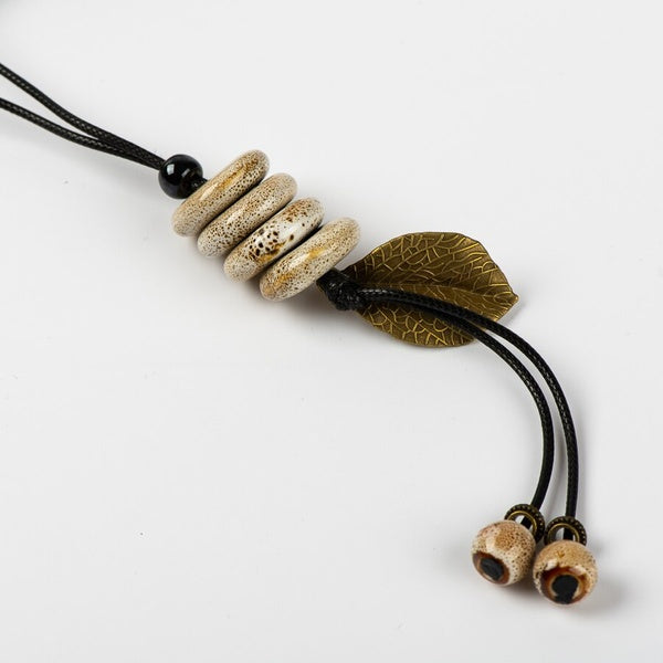 Stacked Stones Leaf Bracelet