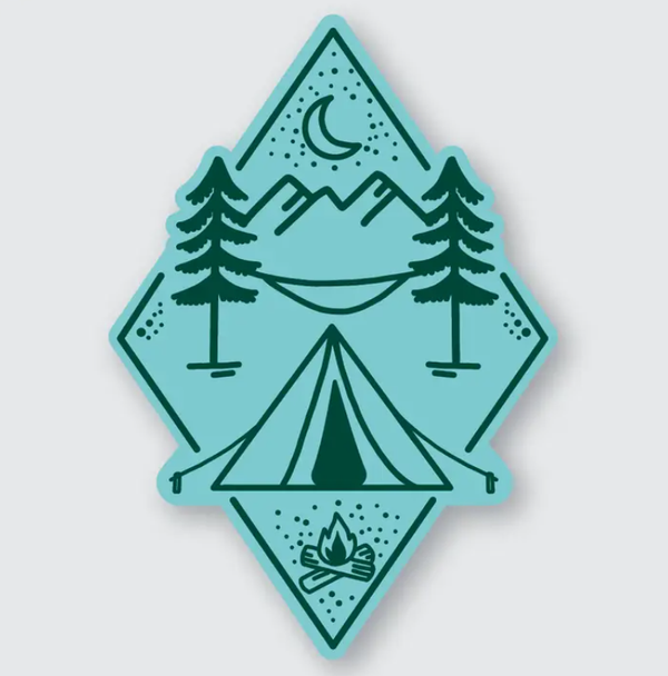 Tent Campsite Sticker