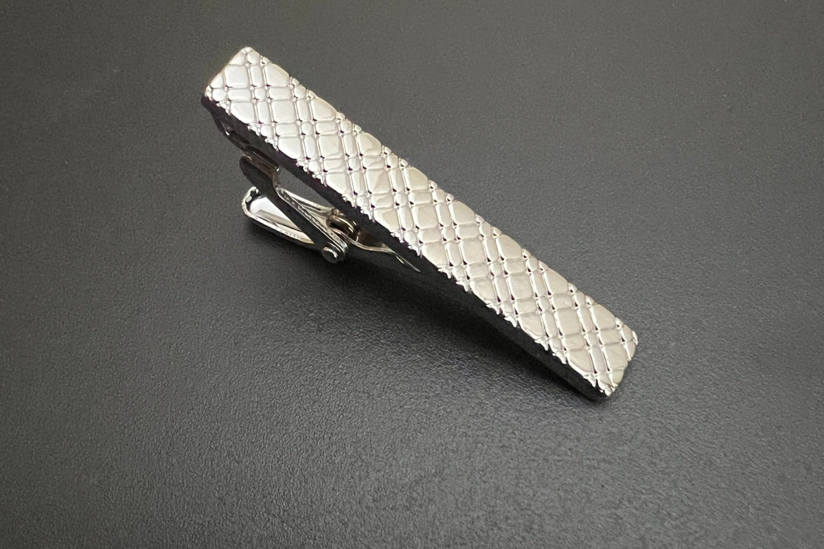 1.75" Tie Bar - Top Brass Silver