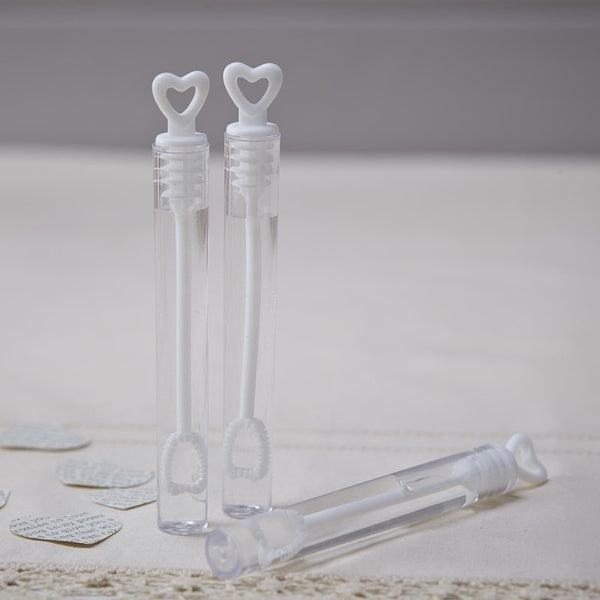 Heart Tube Wedding Bubbles