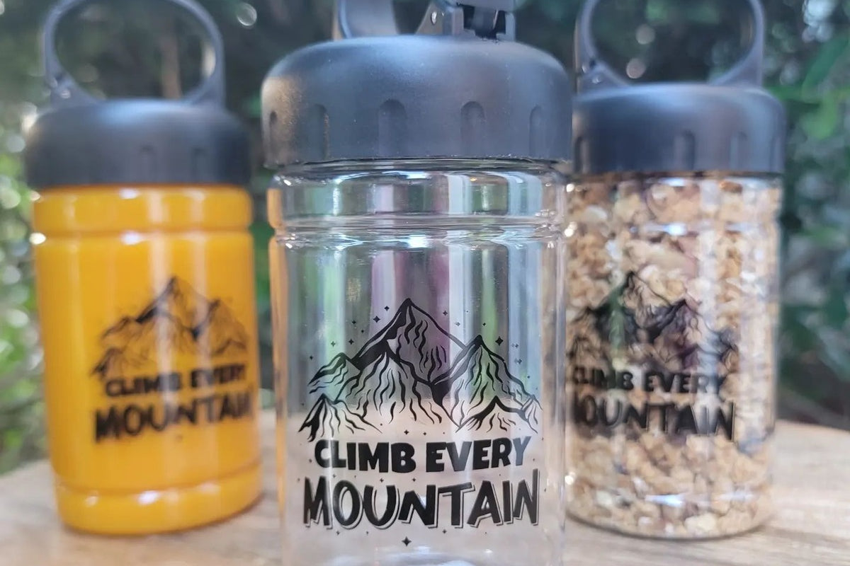 Sound of Music Broadway Musical inspired Snack Cup, Water Bottle, Hiking Container - Climb Every Mountain