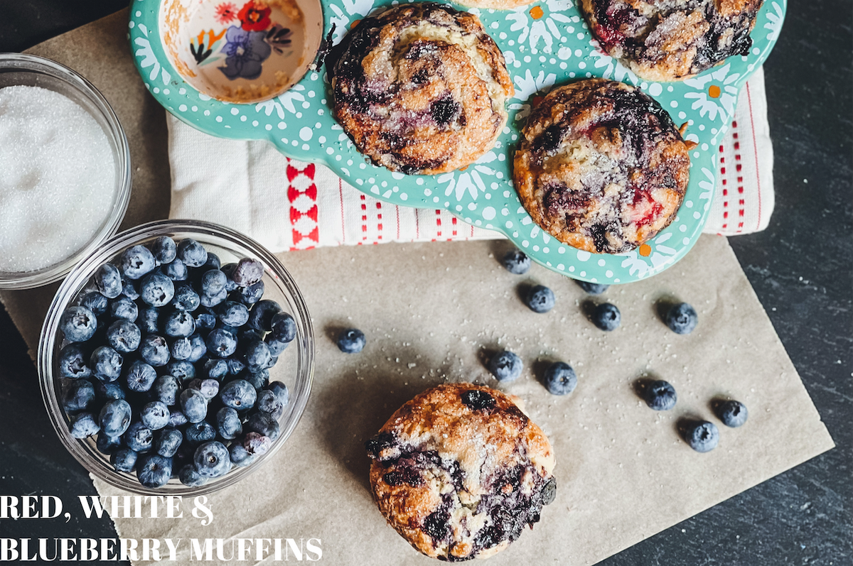 Red, White & Blueberry Muffins: 1-Time Baking Kit