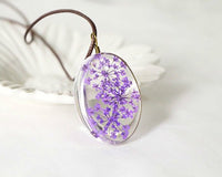 Glass-Preserved Flower Necklace