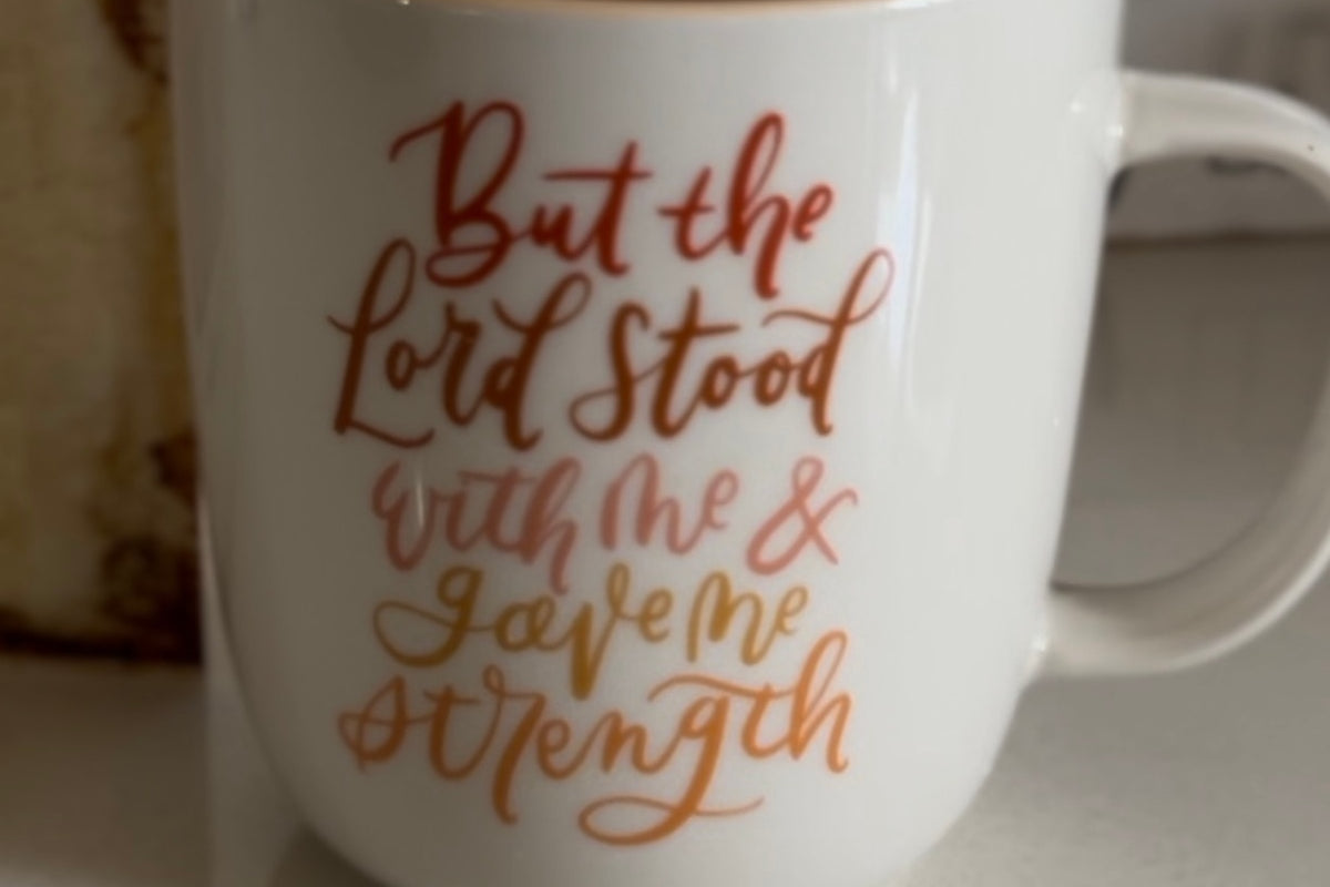 The Lord Stood with Me coffee mug